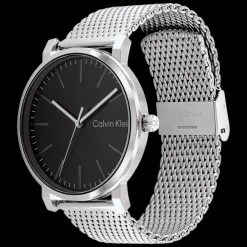 Preto E Aco Em Malha Milanesa-Calvin Klein Watches Fashion