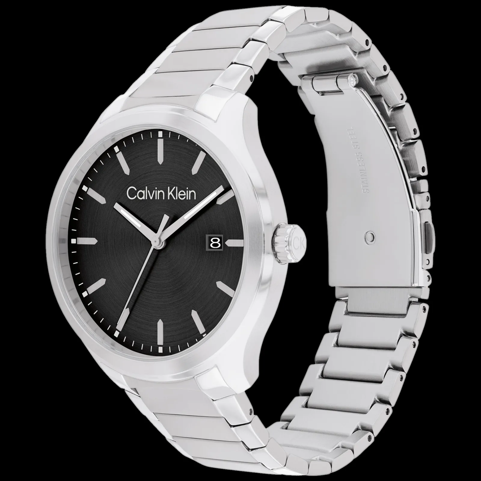 Preto E Prateado Em Aco-Calvin Klein Watches Best