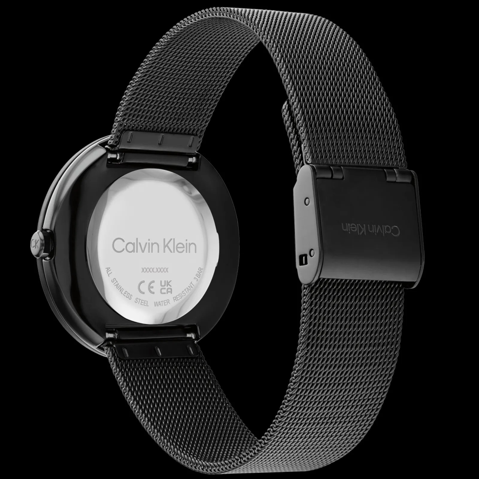Preto Em Malha Milanesa-Calvin Klein Watches Cheap