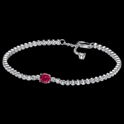 Pulseira Com Cristal Vermelho Jubileu-Pandora Shop