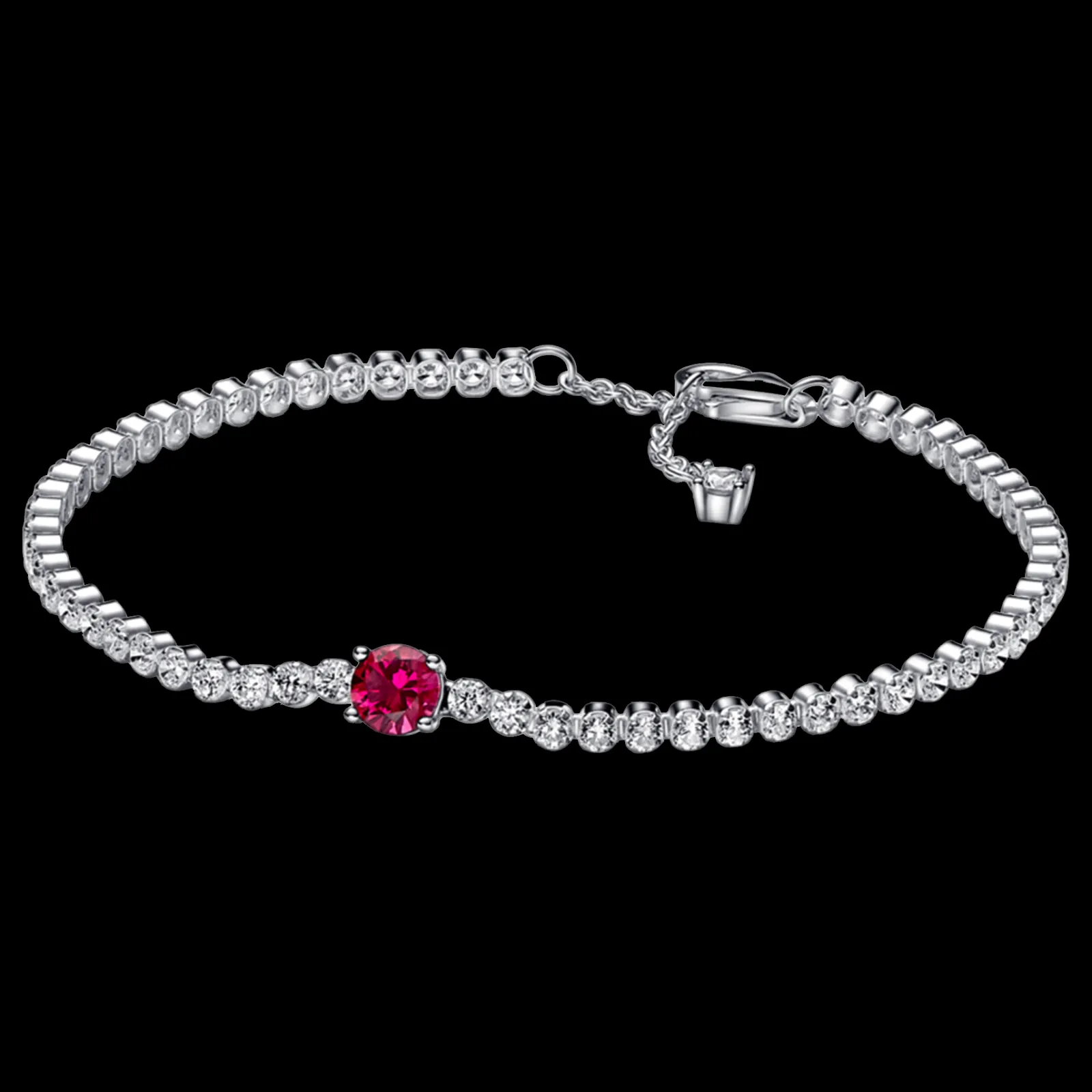 Pulseira Com Cristal Vermelho Jubileu-Pandora Shop