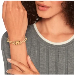 Pulseira Dourada Com Monograma-Tommy Hilfiger Jewelry Clearance