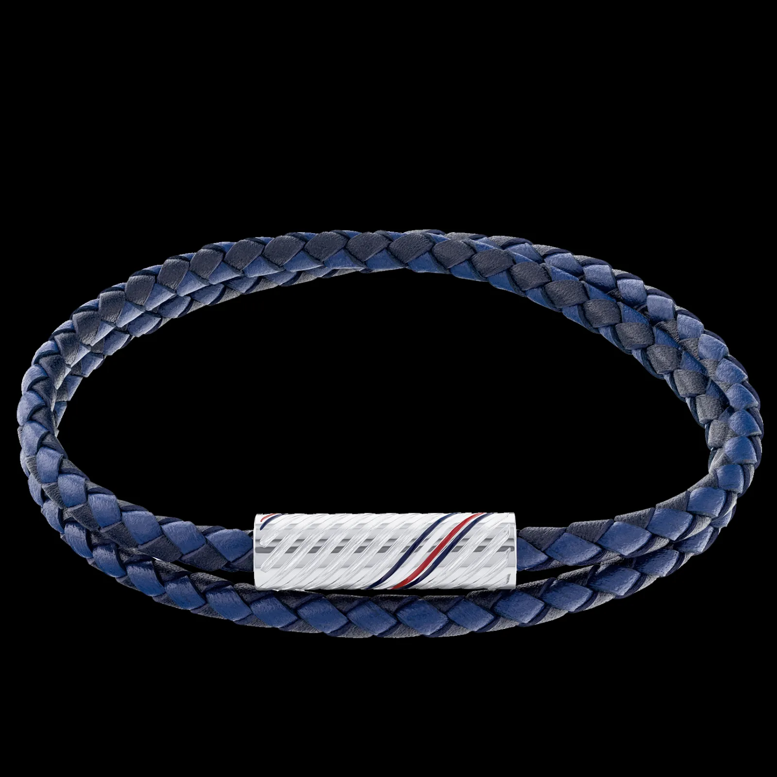 Pulseira Dupla Pele Azul E Aco Iman-Tommy Hilfiger Jewelry New