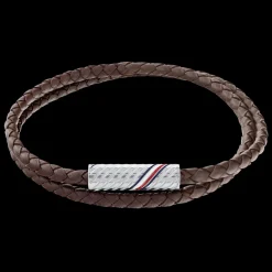 Pulseira Dupla Pele Castanha E Aco Iman-Tommy Hilfiger Jewelry Cheap