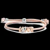 Pulseira Love Rosa Em Ouro Rosa E Prata-Tirisi Moda Shop