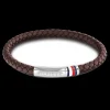 Pulseira Pele Castanha Aco Iman-Tommy Hilfiger Jewelry New