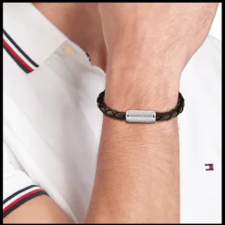 Pulseira Pele Castanha Fecho Aco Iman-Tommy Hilfiger Jewelry Best