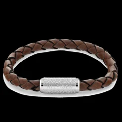 Pulseira Pele Cognac Fecho Aco Iman-Tommy Hilfiger Jewelry New