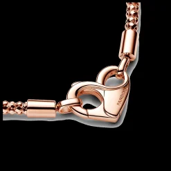 Pulseira Studded Chain Dourado Rosa-Pandora Best