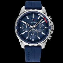 Relogio Aco E Silicone Azul-Tommy Hilfiger Watches Hot
