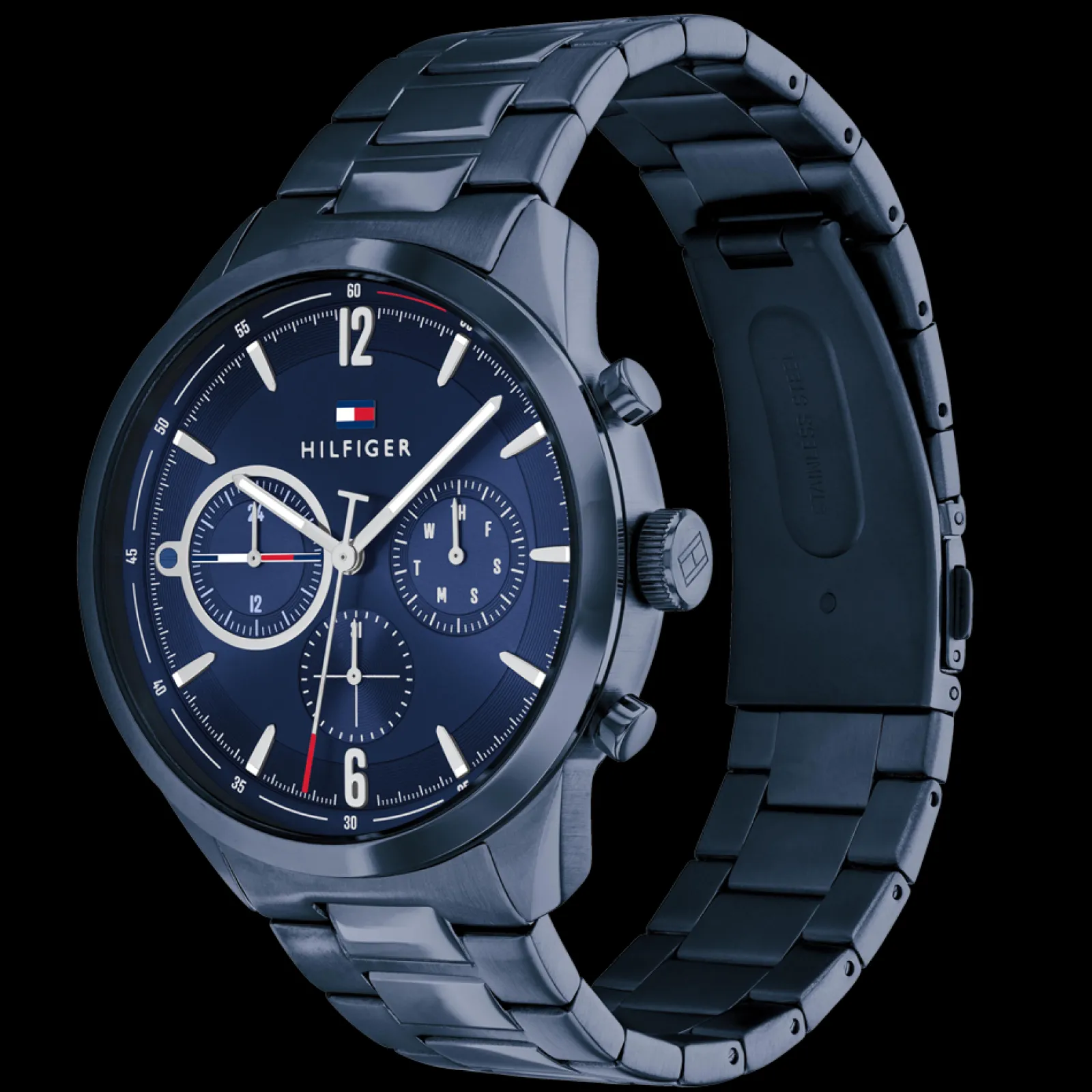 Relogio Aco Ip Azul-Tommy Hilfiger Watches Cheap
