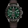 Relogio Aco Ip Cinzento Verde Pele Castanha-Tommy Hilfiger Watches Outlet