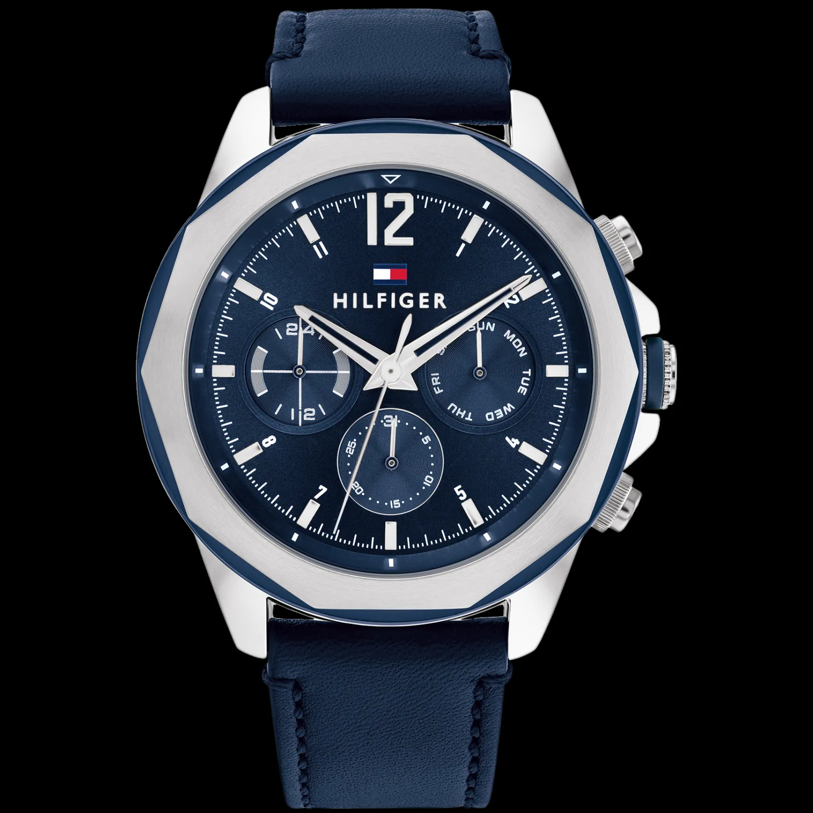Relogio Aco Ip E Pele Azul-Tommy Hilfiger Watches Best Sale