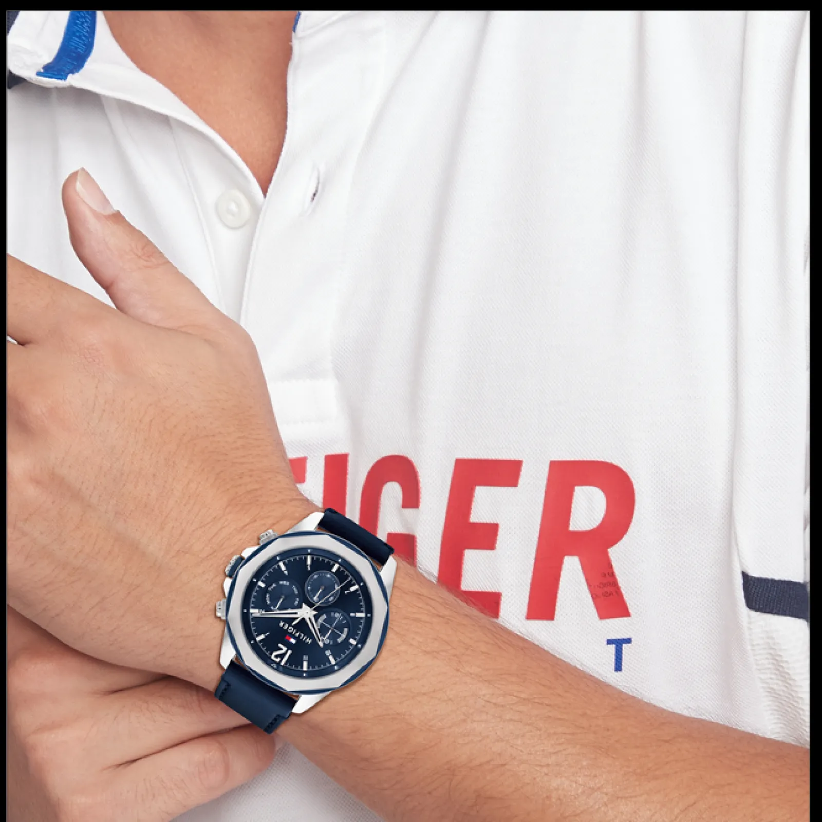 Relogio Aco Ip E Pele Azul-Tommy Hilfiger Watches Best Sale