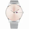 Relogio Aco Prateado Rosa Malha-Tommy Hilfiger Watches Best