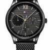 Relogio Aco Preto Malha Milanesa-Tommy Hilfiger Watches Flash Sale