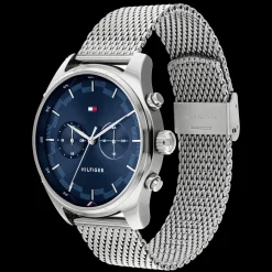 Relogio Azul Aco Malha Milanesa-Tommy Hilfiger Watches New
