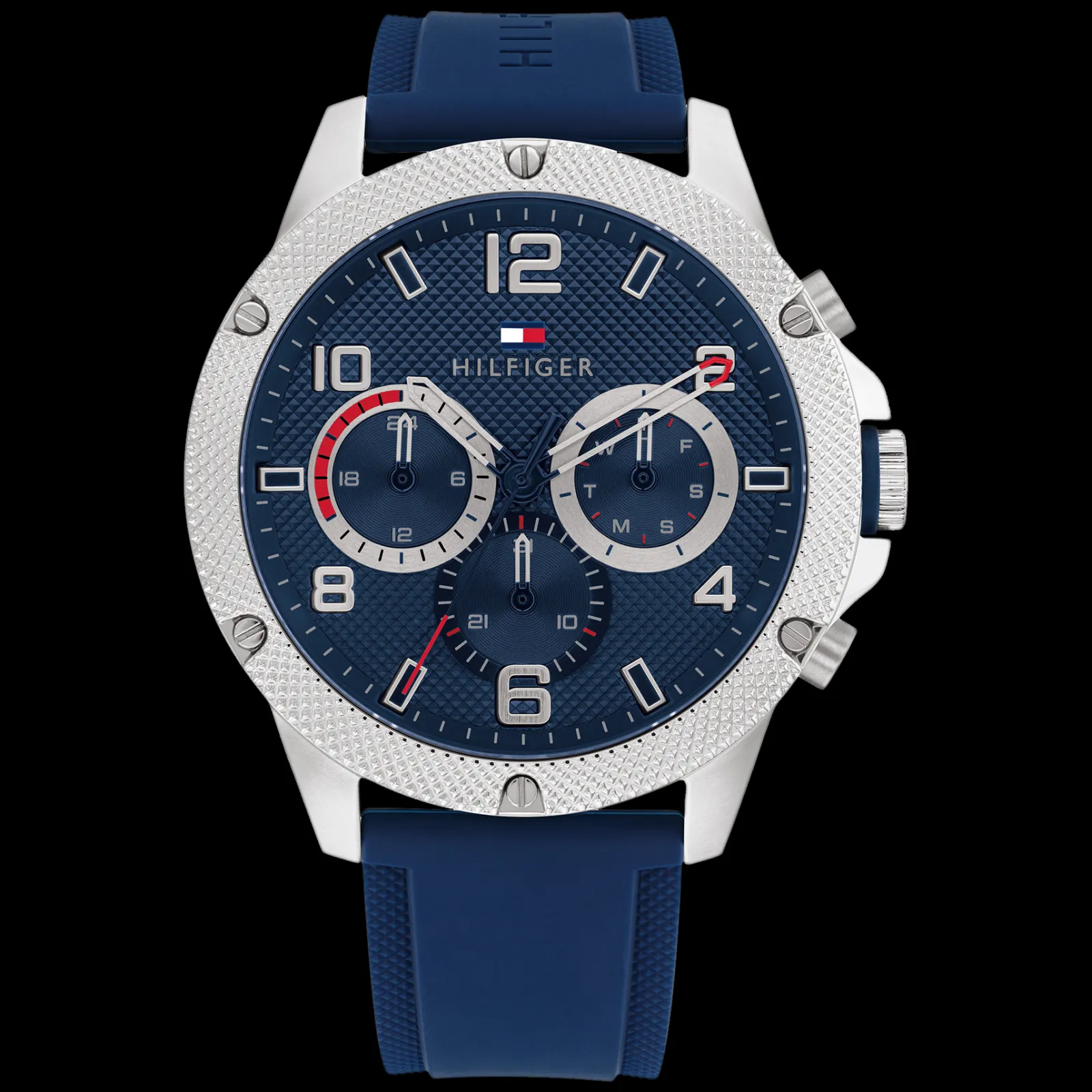 Relogio Azul Aco Pele Azul-Tommy Hilfiger Watches Cheap