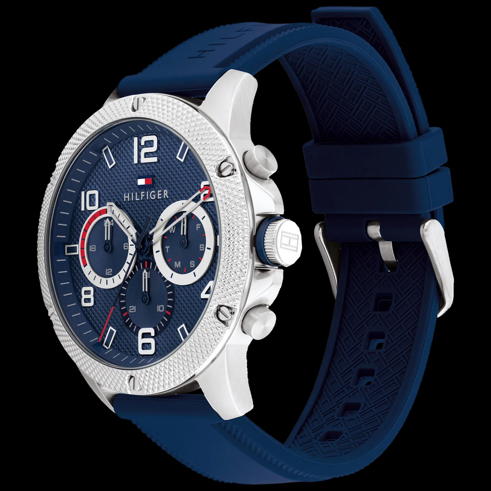 Relogio Azul Aco Pele Azul-Tommy Hilfiger Watches Cheap