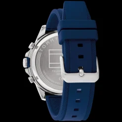 Relogio Azul Aco Pele Azul-Tommy Hilfiger Watches Cheap