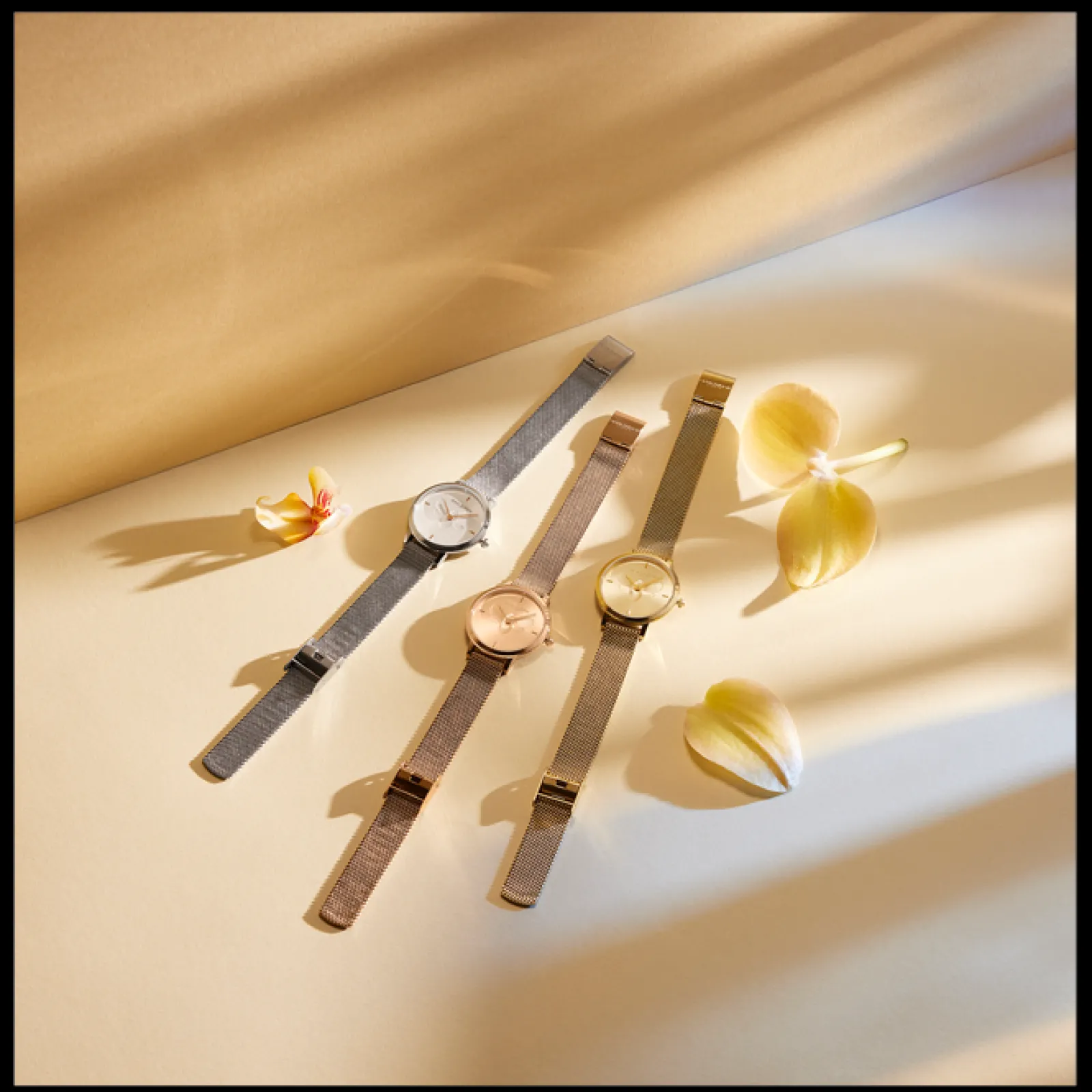 Relogio Bee Ultra Slim Aco E Malha Milanesa-Olivia Burton Clearance
