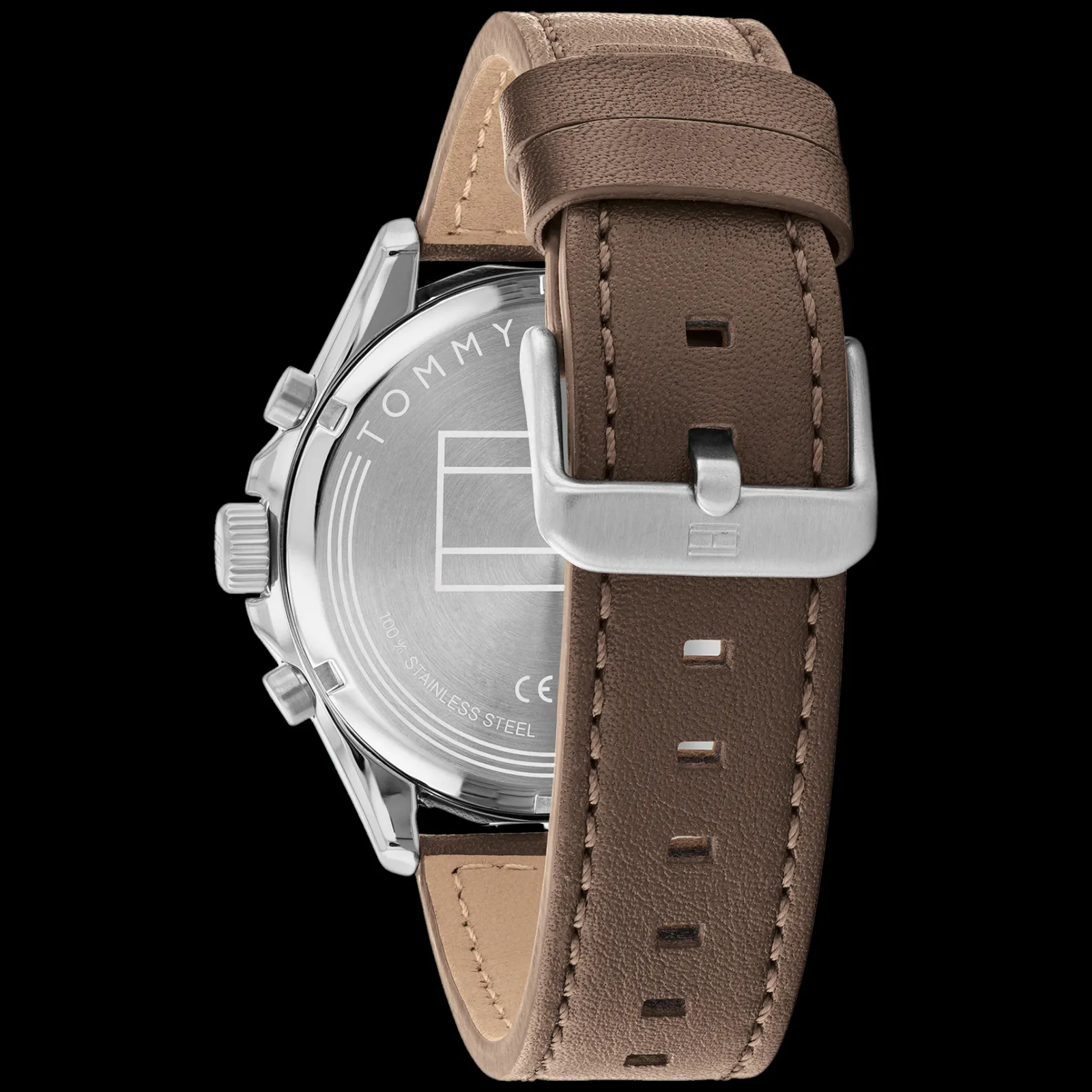 Relogio Bege Aco Pele Castanha-Tommy Hilfiger Watches Outlet