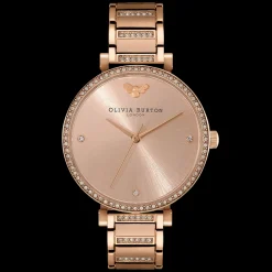 Relogio Belgrave Tbar Aco Dour. Rosa E Cristais-Olivia Burton Store