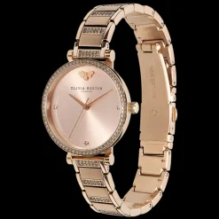 Relogio Belgrave Tbar Aco Dour. Rosa E Cristais-Olivia Burton Store