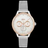 Relogio Birdie Aco Bicolor Malha Milanesa-Lacoste Clearance