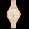 Relogio Birdie Aco Dourado Rosa Pele Rosa-Lacoste Best