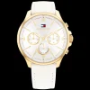 Relogio Branco Aco Dourado Pele Branca-Tommy Hilfiger Watches Best Sale