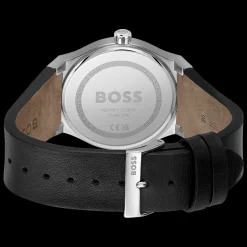Relogio Candor Preto Aco Pele-Boss Watches Hot
