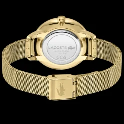 Relogio Cannes Aco Dourado Malha Milanesa-Lacoste New