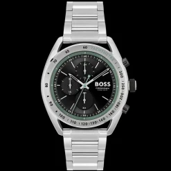 Relogio Center Court Cronografo Aco Preto-Boss Watches Flash Sale
