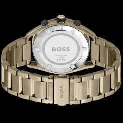 Relogio Center Court Cronografo Preto Aco Bege-Boss Watches Flash Sale