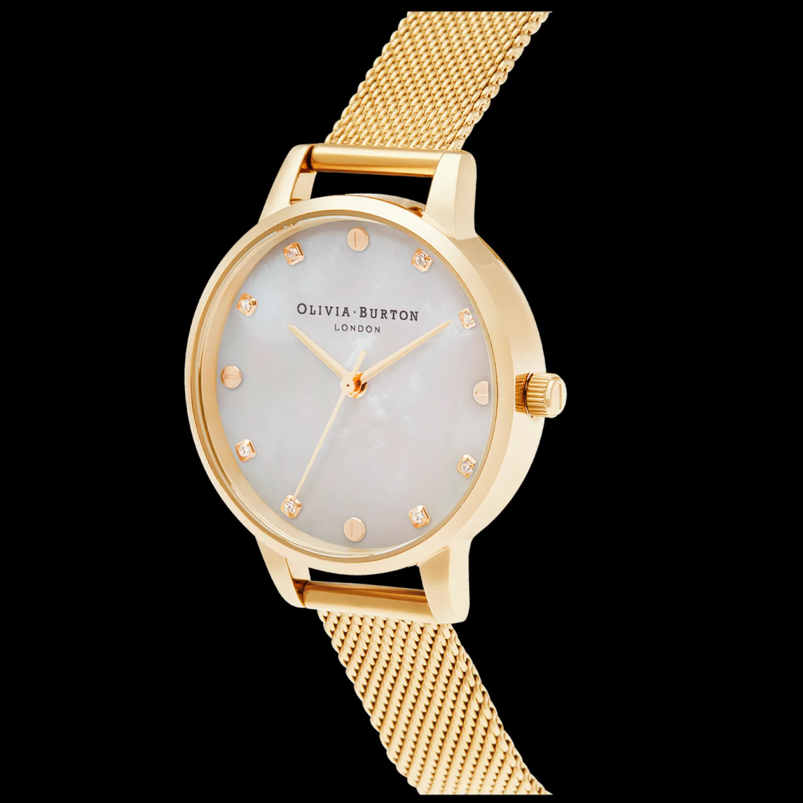 Relogio Classics Branco Aco Dourado Milanesa-Olivia Burton Flash Sale
