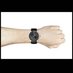 Relogio Distinction Aco Preto Pele-Boss Watches Best Sale