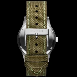 Relogio Field Aco Cinzento Tecido Verde-MVMT Shop