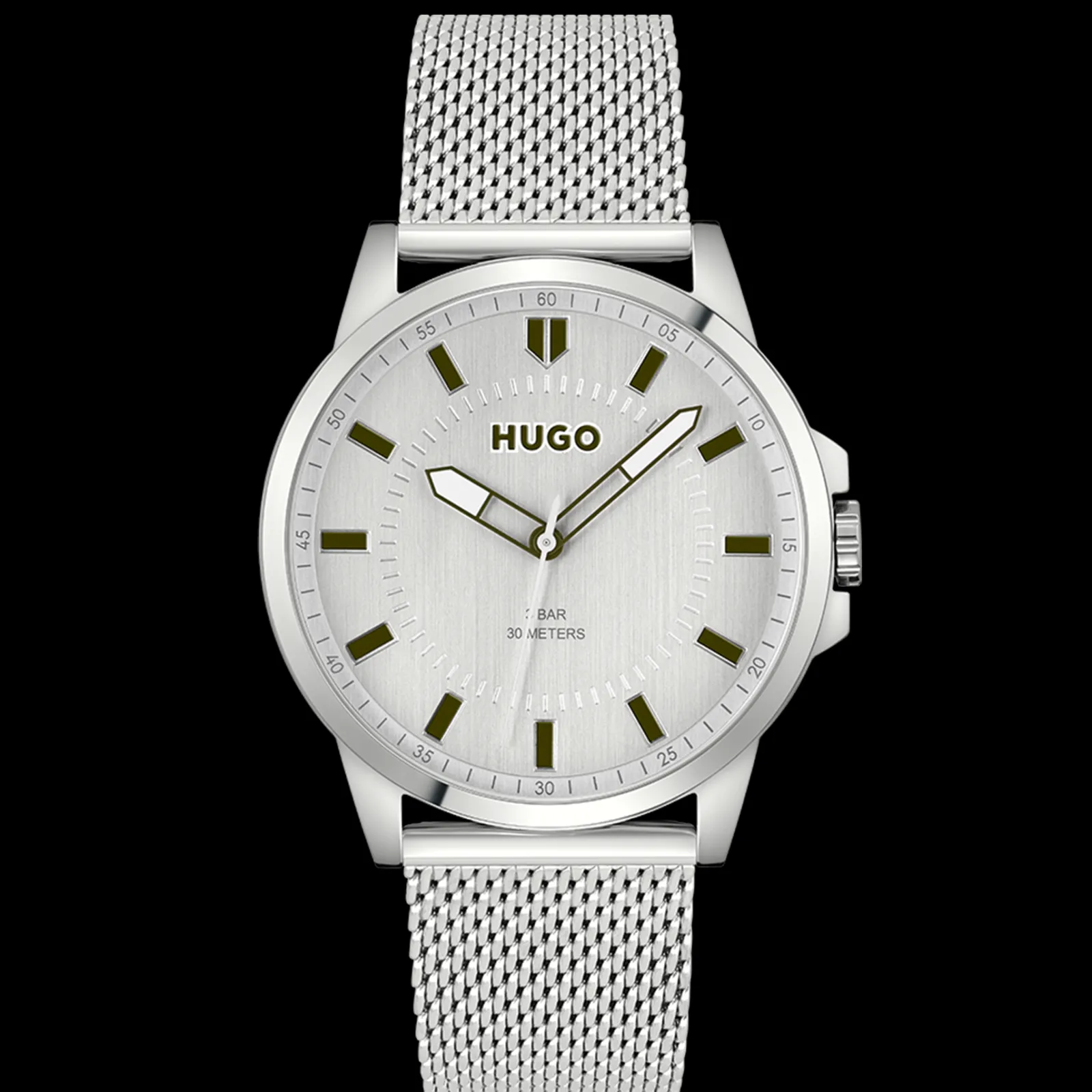 Relogio #First Aco Malha Milanesa-Hugo Sale