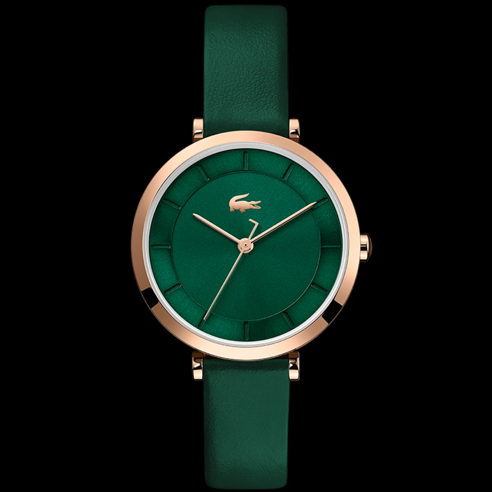 Relogio Geneva Aco Ip Dourado Rosa E Pele Verde-Lacoste Cheap