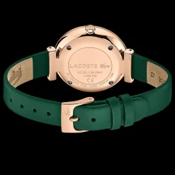 Relogio Geneva Aco Ip Dourado Rosa E Pele Verde-Lacoste Cheap