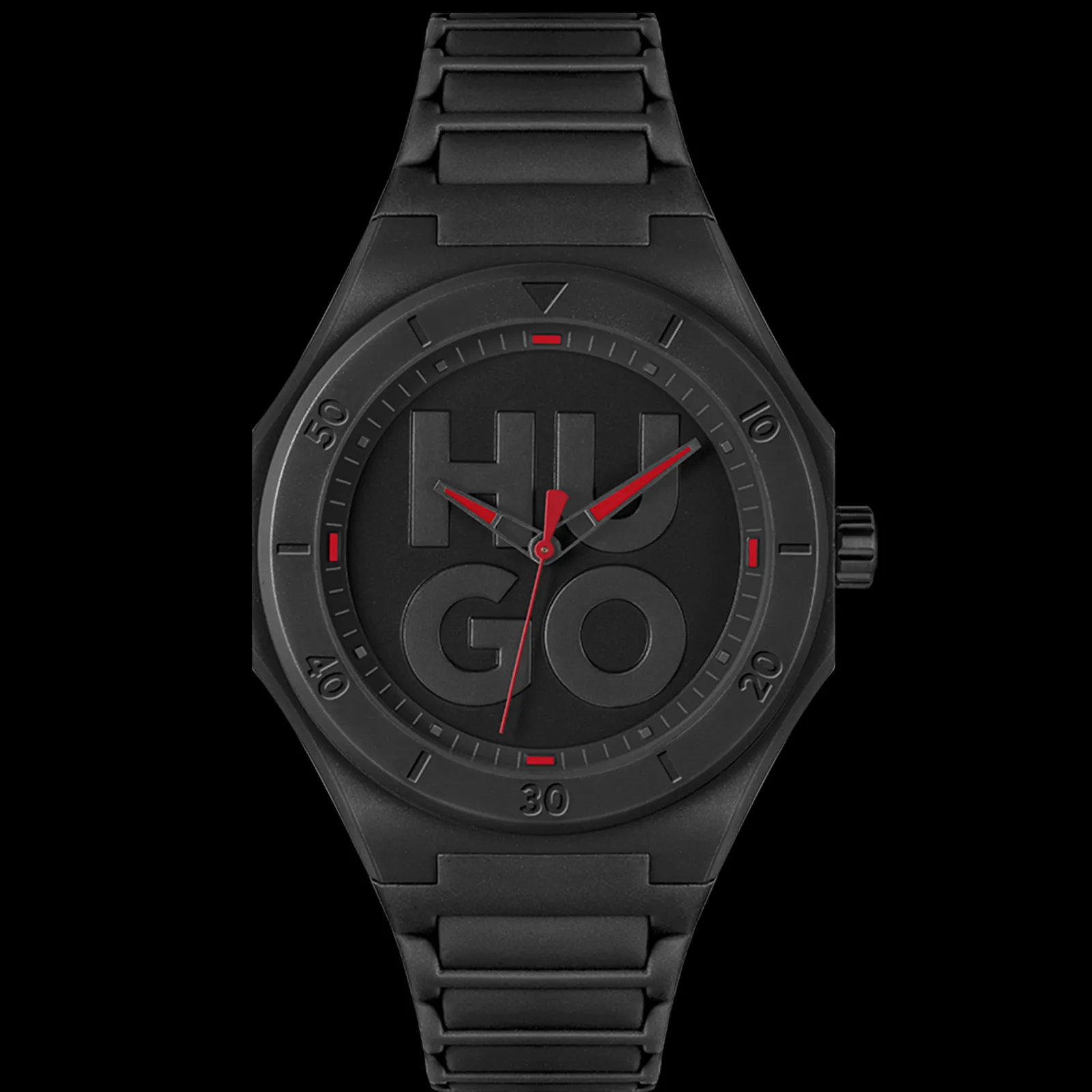 Relogio #Grail Preto Tr90 E Silicone-Hugo New