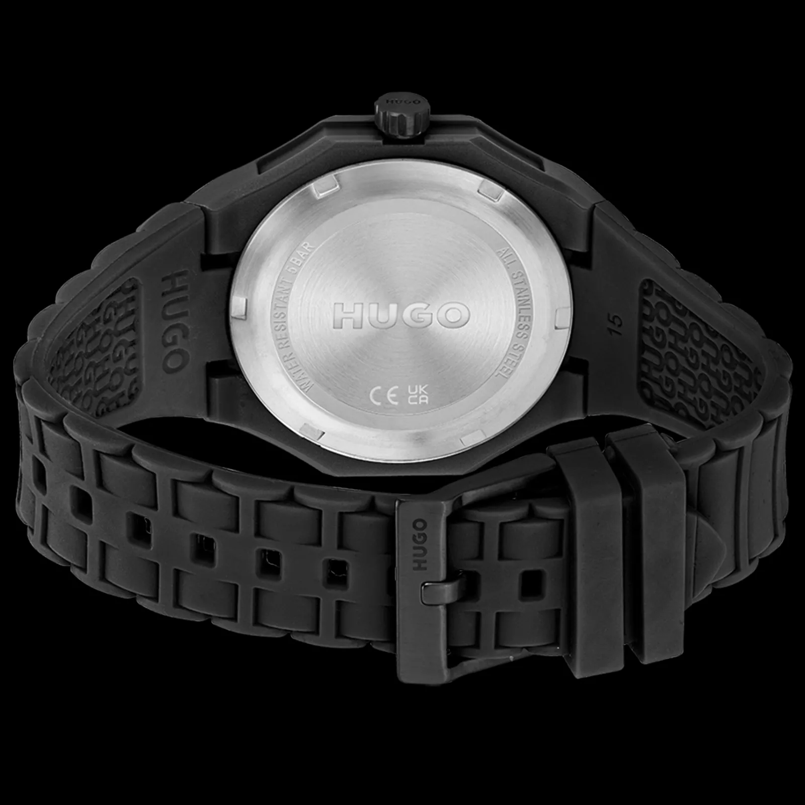 Relogio #Grail Preto Tr90 E Silicone-Hugo New