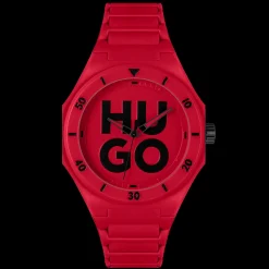 Relogio #Grail Vermelho Tr90 E Silicone-Hugo Sale