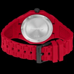 Relogio #Grail Vermelho Tr90 E Silicone-Hugo Sale