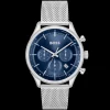 Relogio Gregor Cronografo Azul Aco Milanesa-Boss Watches Shop