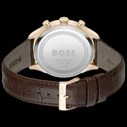 Relogio Gregor Cronografo Azul Dour Rosa E Pele-Boss Watches Discount
