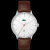 Relogio Club Aco Pele Castanha-Lacoste Best Sale