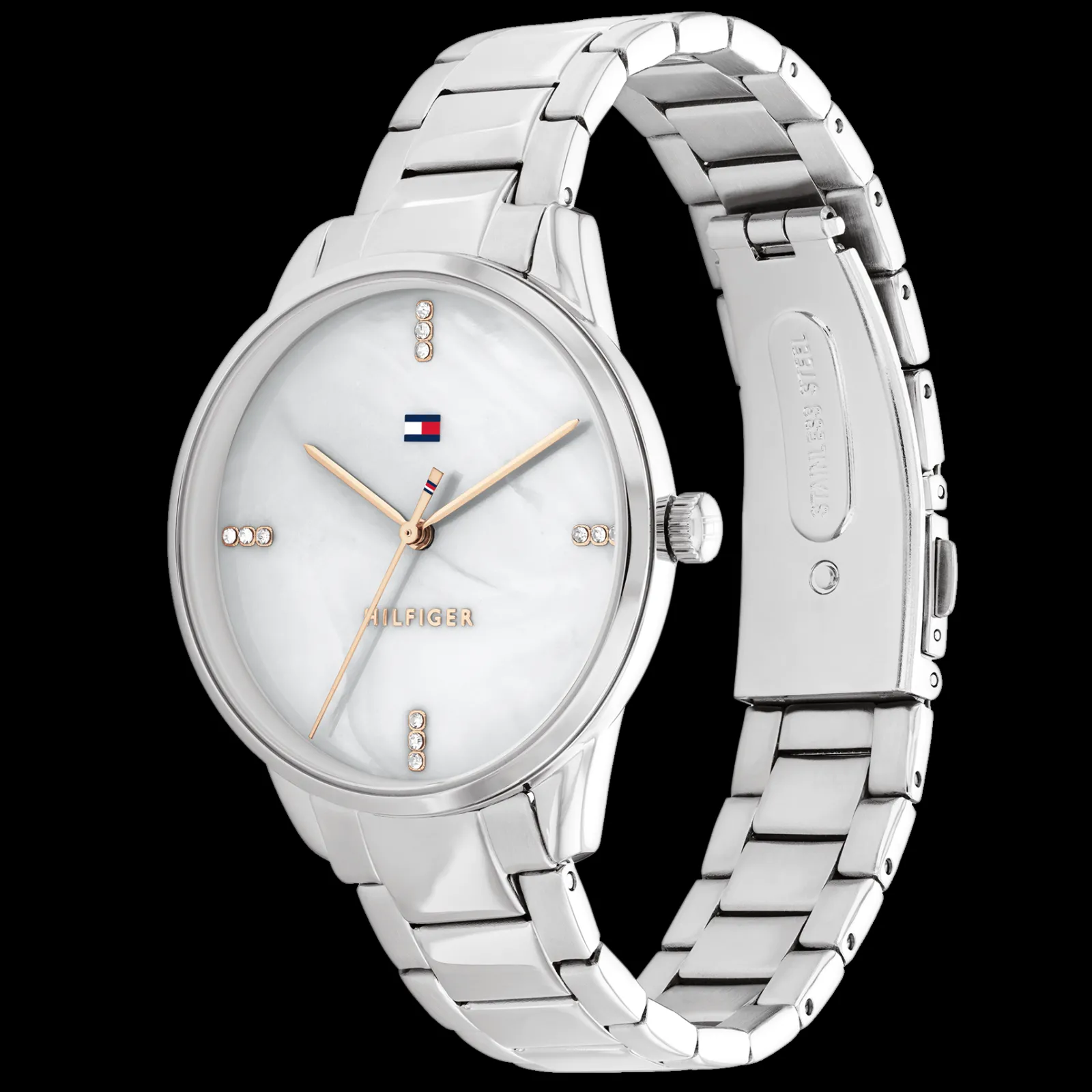Relogio Madreperola Com Cristais E Aco-Tommy Hilfiger Watches Flash Sale