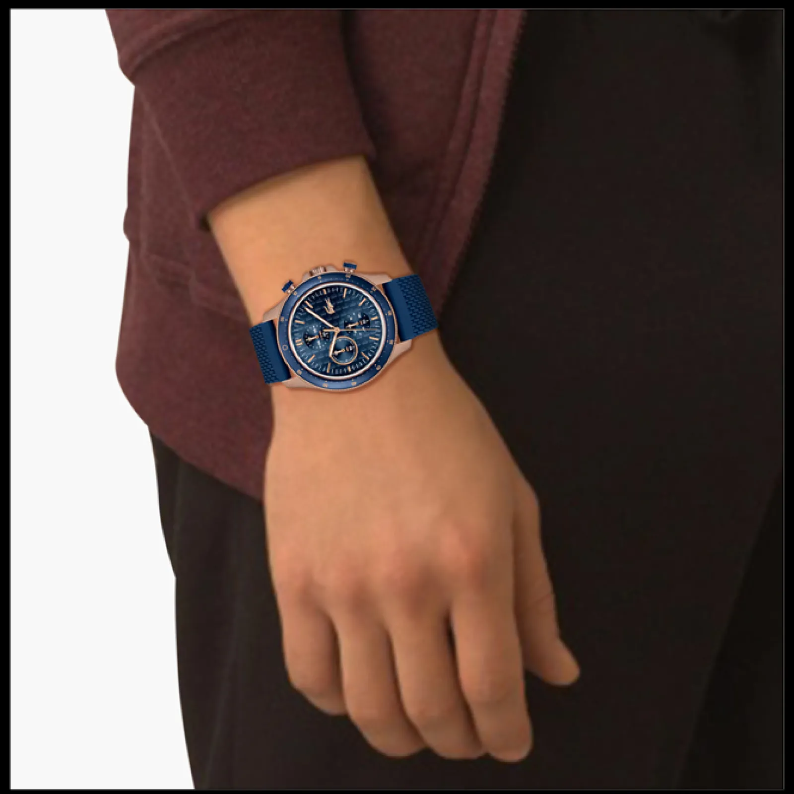 Relogio Neo Heritage Cronografo Azul Aco Silic.-Lacoste Clearance